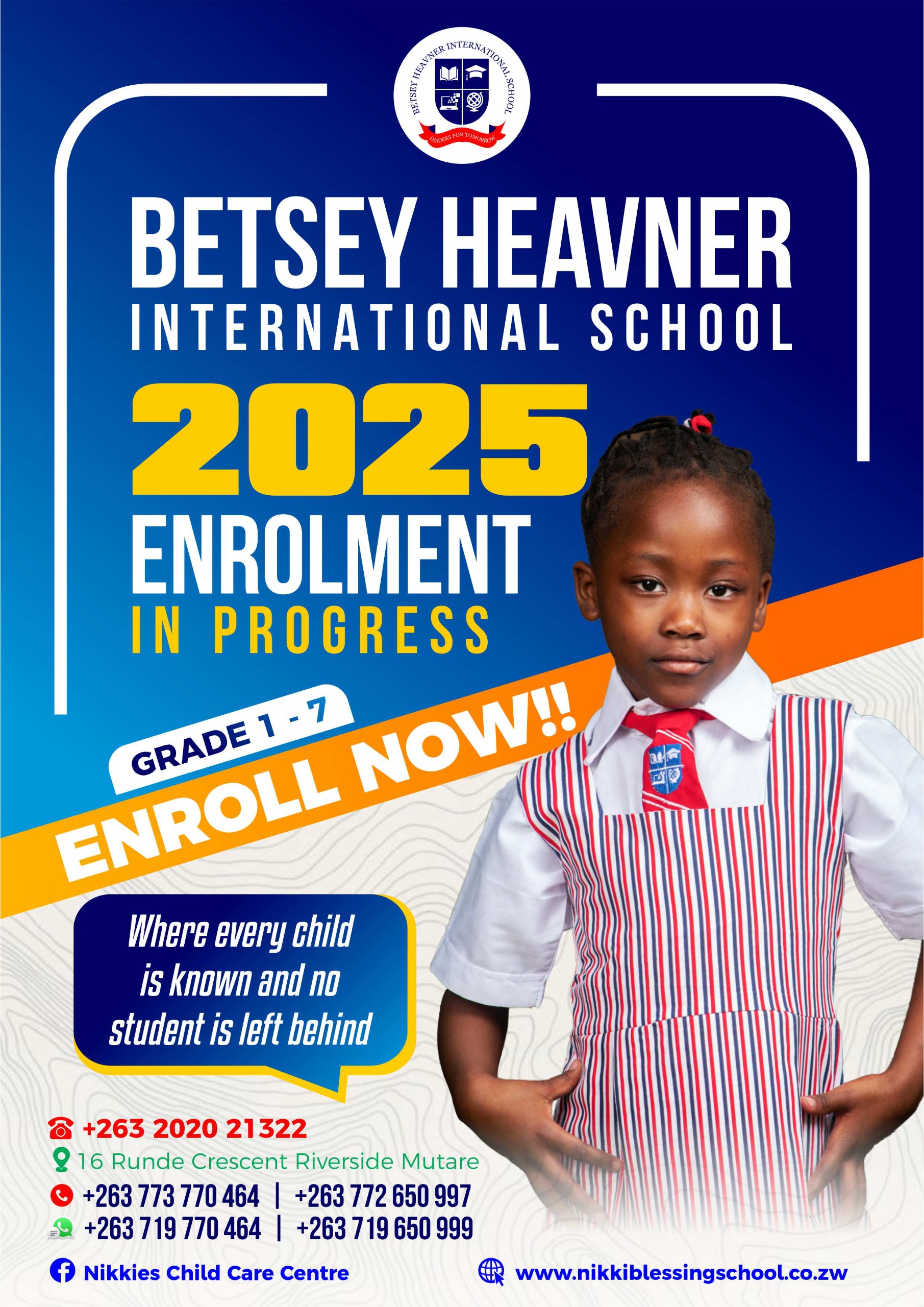 Enrolment Now Open at Betsey Heavner International School for 2025!